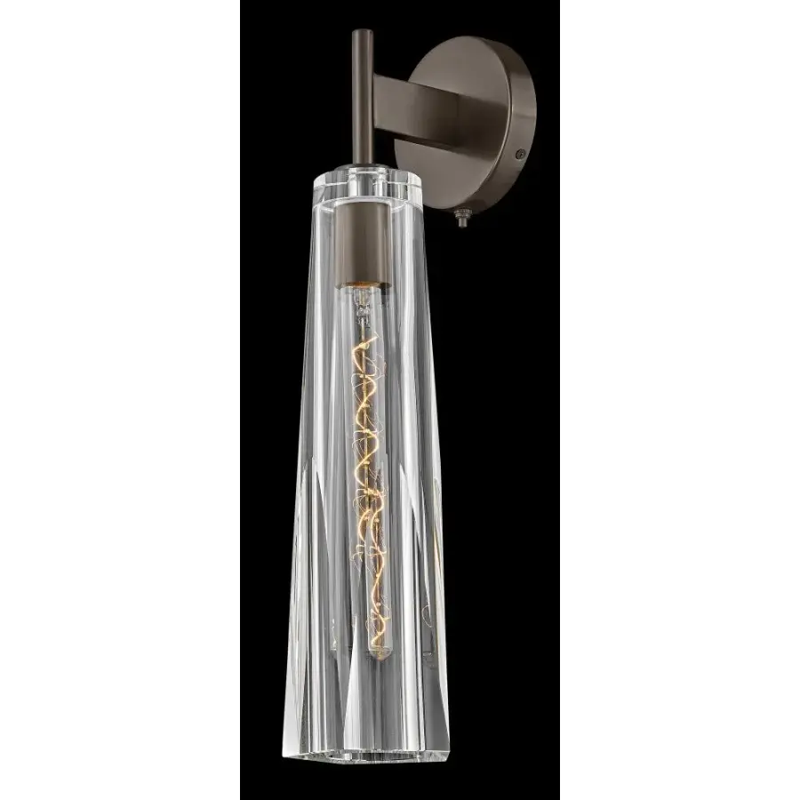 Dramatic Crystal Sconce with Integrated Switch for Bedside Elegance - Image 5