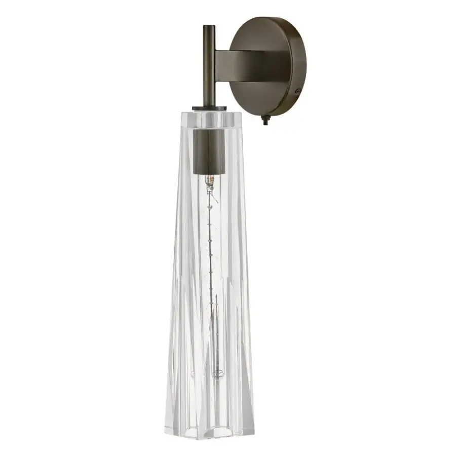 Dramatic Crystal Sconce with Integrated Switch for Bedside Elegance - Image 8