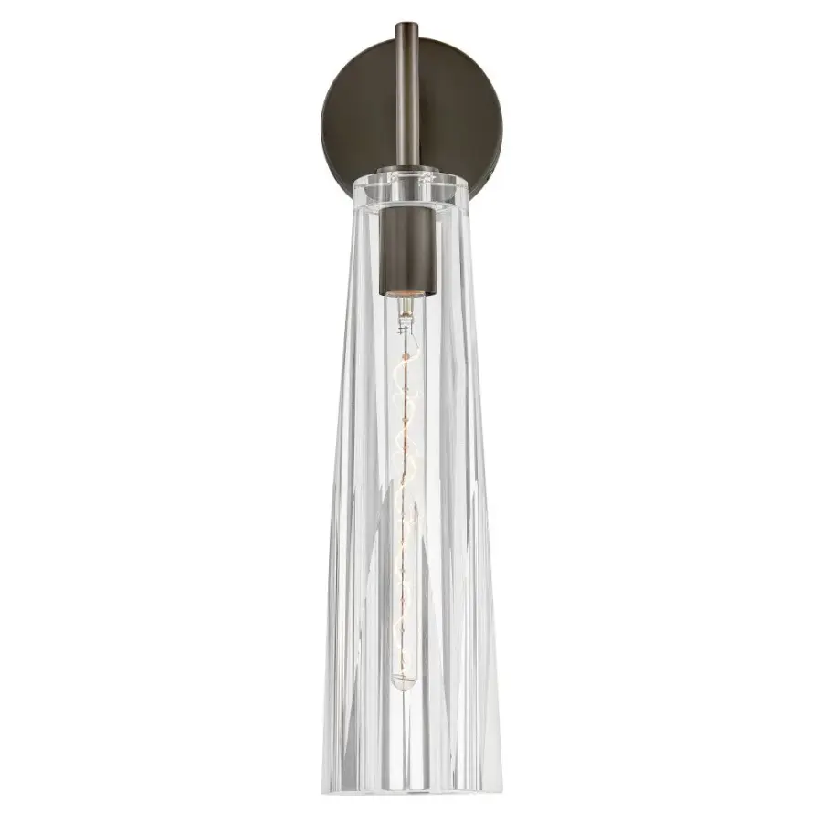 Dramatic Crystal Sconce with Integrated Switch for Bedside Elegance - Image 9