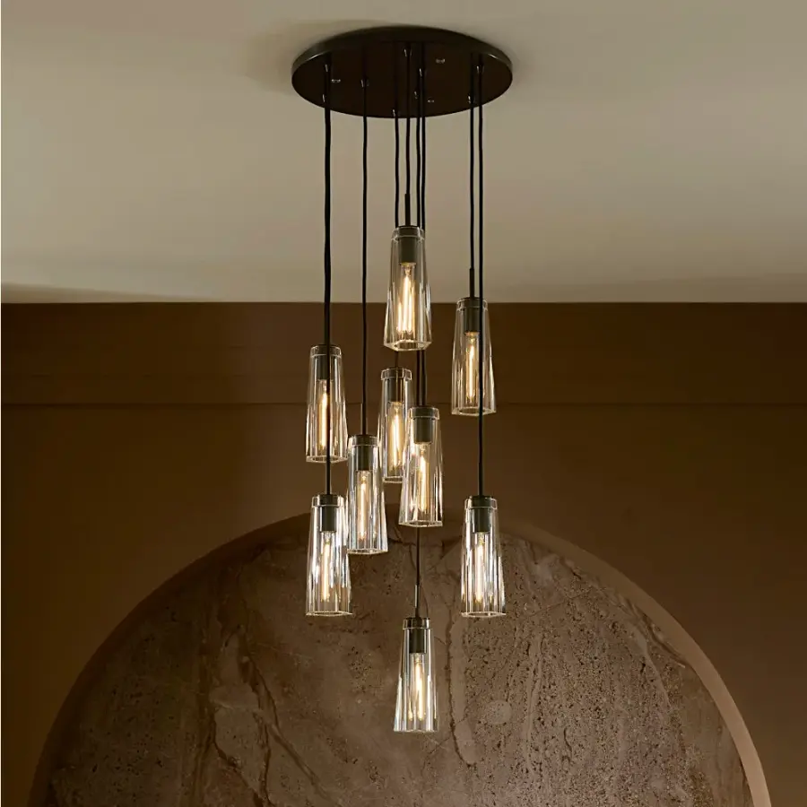 Dramatic Crystal Statement Piece with Luxurious Multi-Faceted Light - Image 9