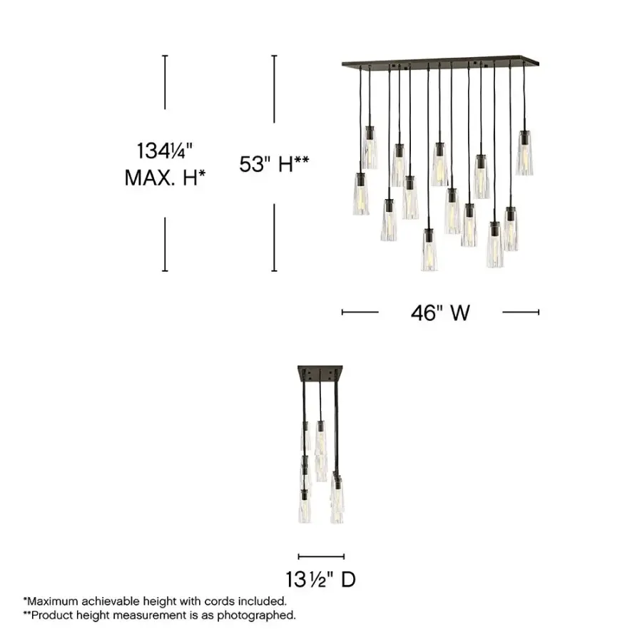 Dramatic Linear Crystal Chandelier with Luxurious Art Deco Flair - Image 2