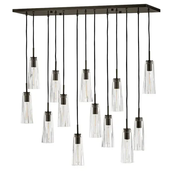 Dramatic Linear Crystal Chandelier with Luxurious Art Deco Flair - Image 3