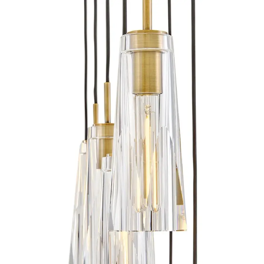Dramatic Linear Crystal Chandelier with Luxurious Art Deco Appeal - Image 5