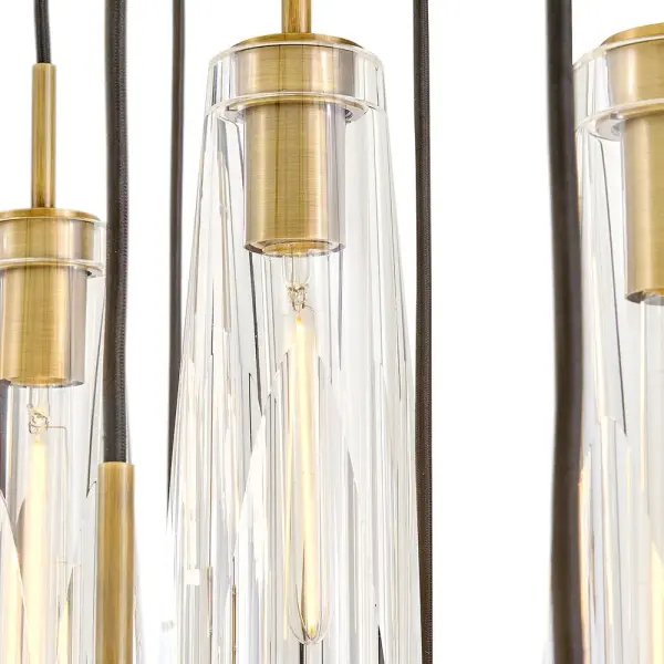 Dramatic Linear Crystal Chandelier with Luxurious Art Deco Appeal - Image 6