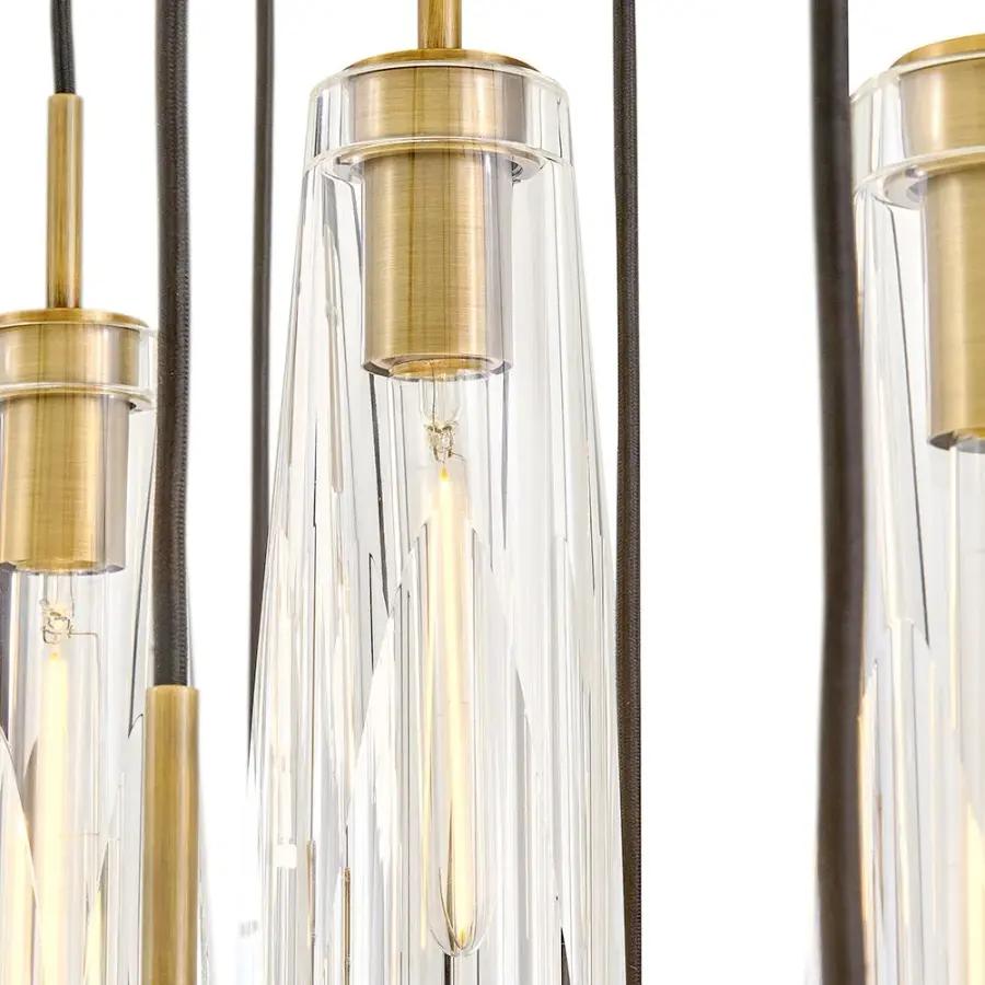 Dramatic Linear Crystal Chandelier with Luxurious Art Deco Appeal - Image 6