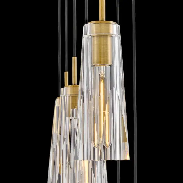 Dramatic Linear Crystal Chandelier with Luxurious Art Deco Appeal - Image 7