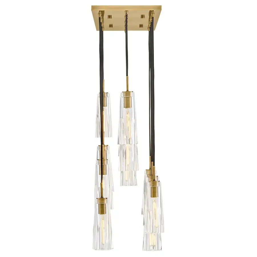 Dramatic Linear Crystal Chandelier with Luxurious Art Deco Appeal - Image 8