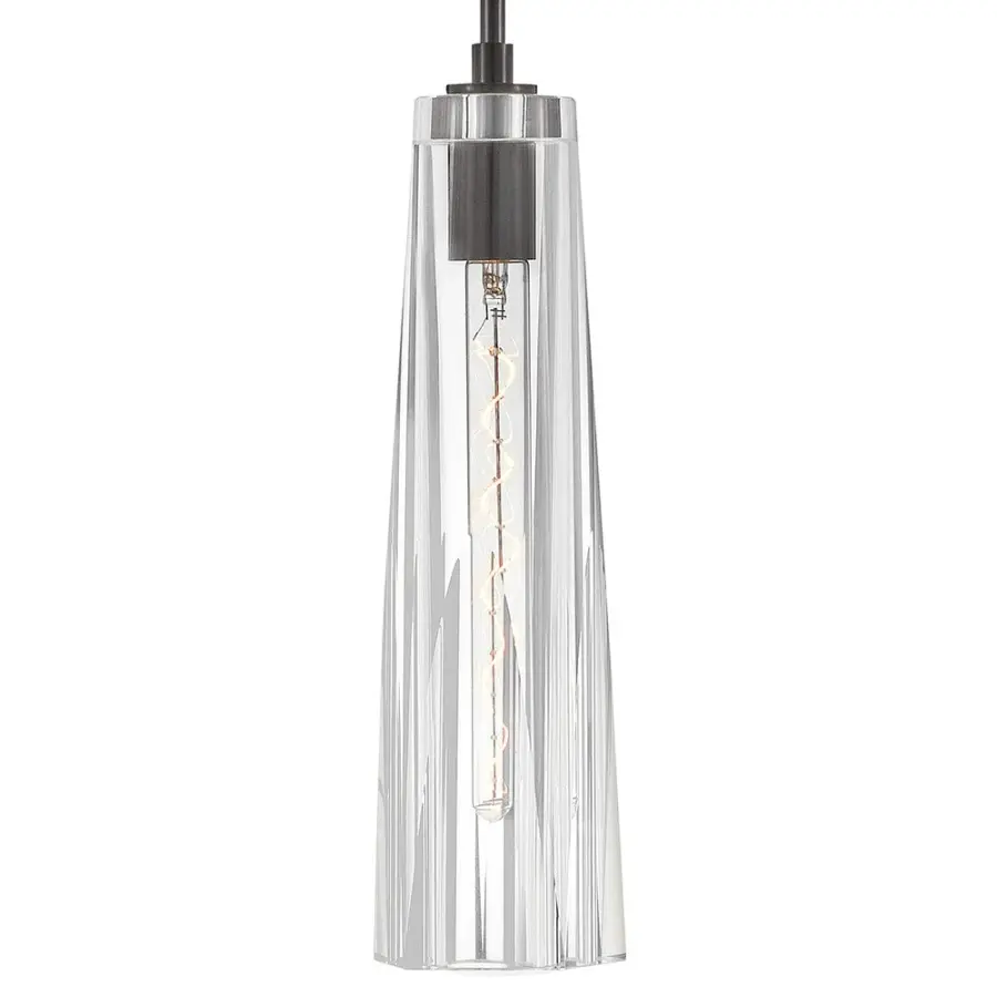 Dramatic Crystal Pendant with Luxurious Multi-Faceted Light - Image 3