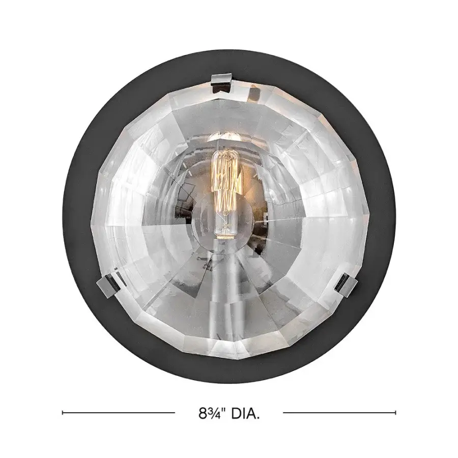 Nala Small Single Light Sconce in Black - Image 2