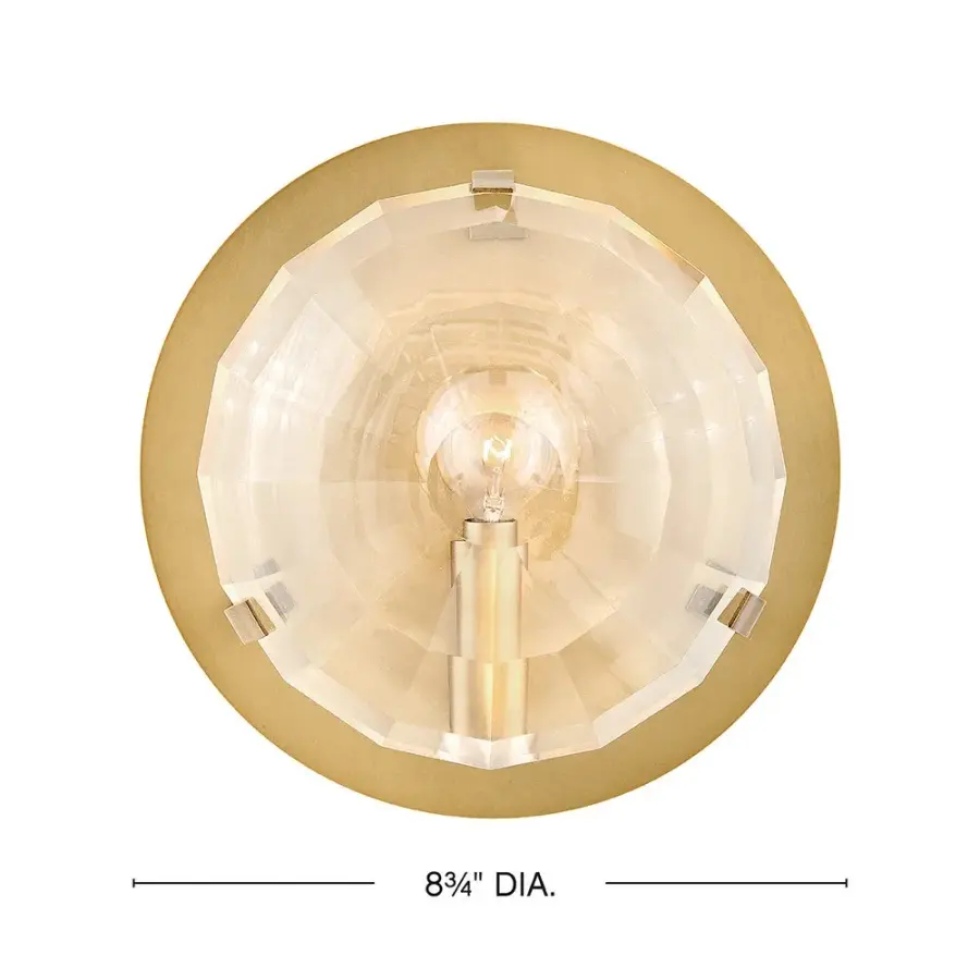 Nala Small Single Light Sconce in Heritage Brass - Image 2
