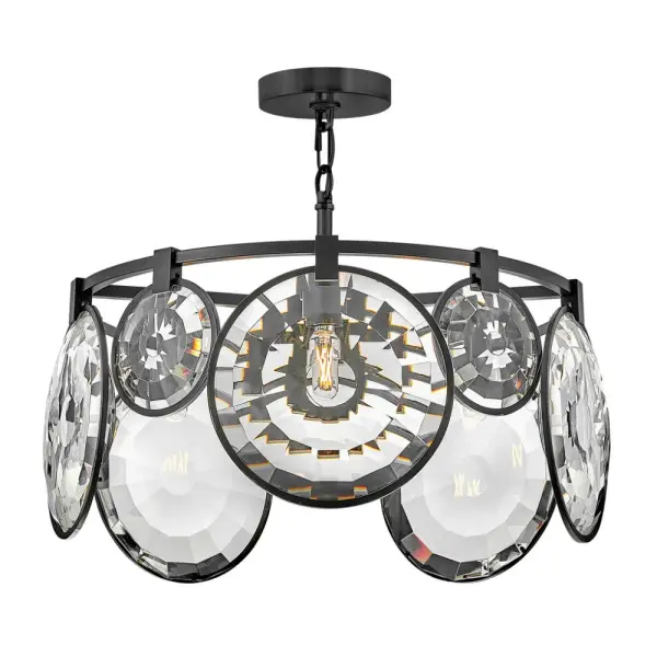 Nala Small Convertible Chandelier in Black - Image 4