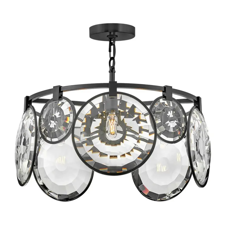 Nala Small Convertible Chandelier in Black - Image 4