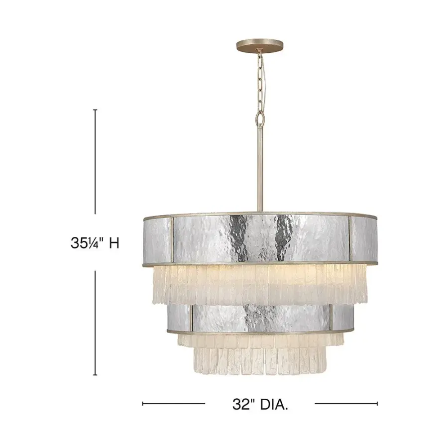 Reverie Medium Multi-Tier Chandelier in Champagne Gold - Image 2