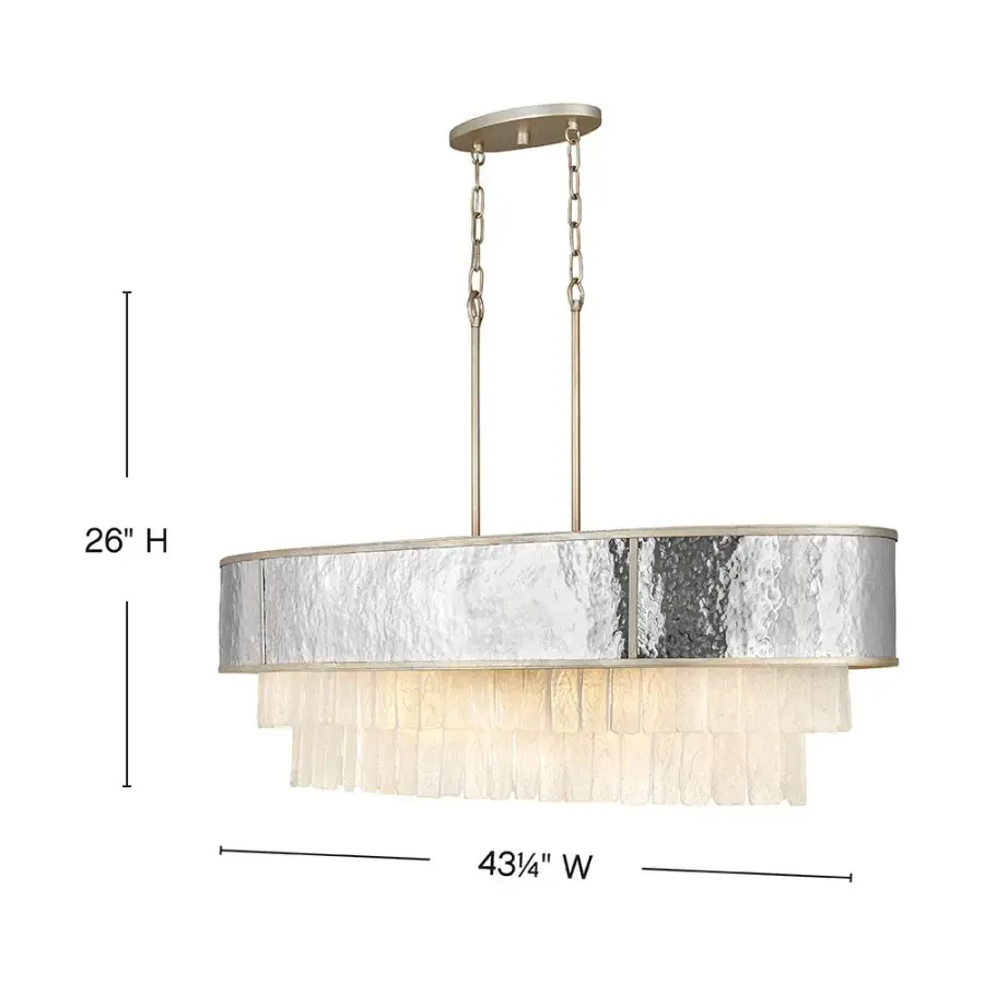 Reverie Medium Ten Light Linear Chandelier - Image 2