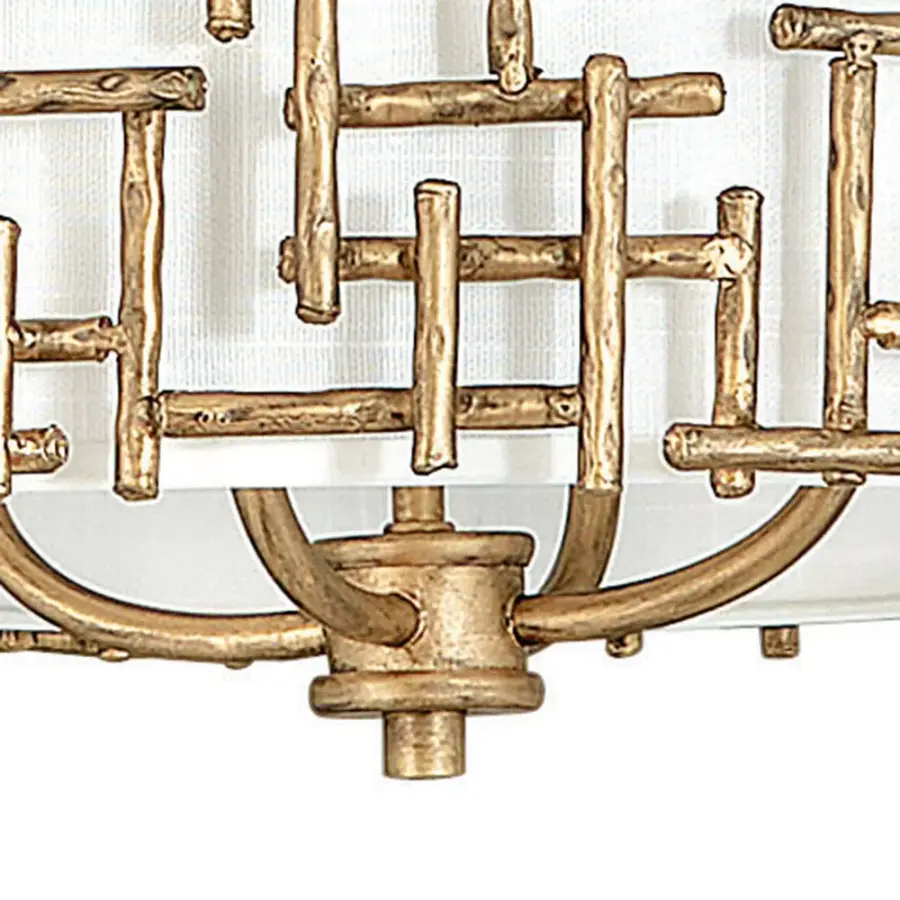 Farrah Large Convertible Drum Pendant in Burnished Gold - Image 6