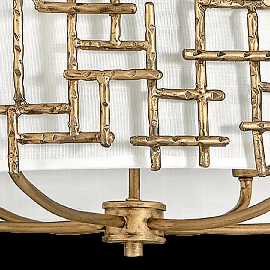 Farrah Medium Drum Chandelier in Burnished Gold - Image 3