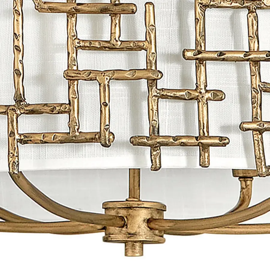 Farrah Medium Drum Chandelier in Burnished Gold - Image 6
