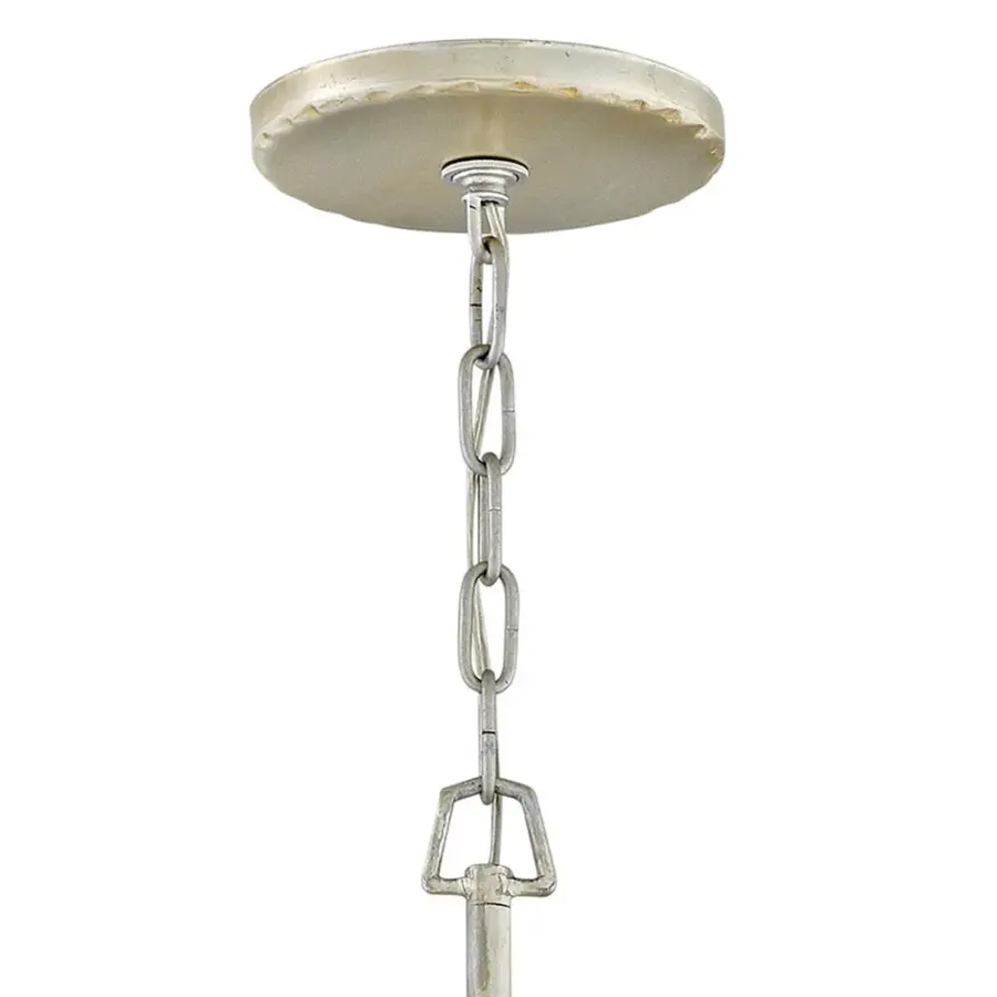 Farrah Medium Drum Chandelier in Silver Leaf - Image 7