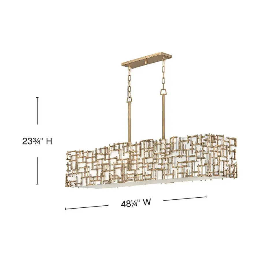 Farrah Medium Eight Light Linear Chandelier - Image 2