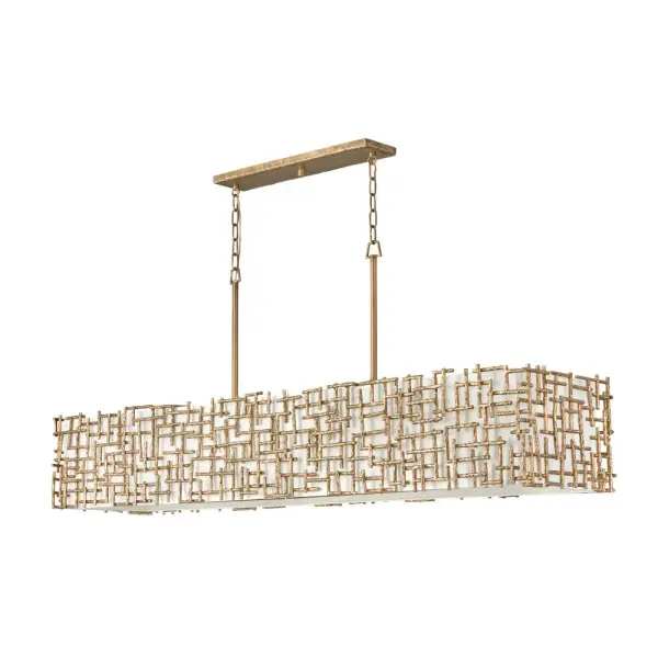 Farrah Large Ten Light Linear Chandelier - Image 1