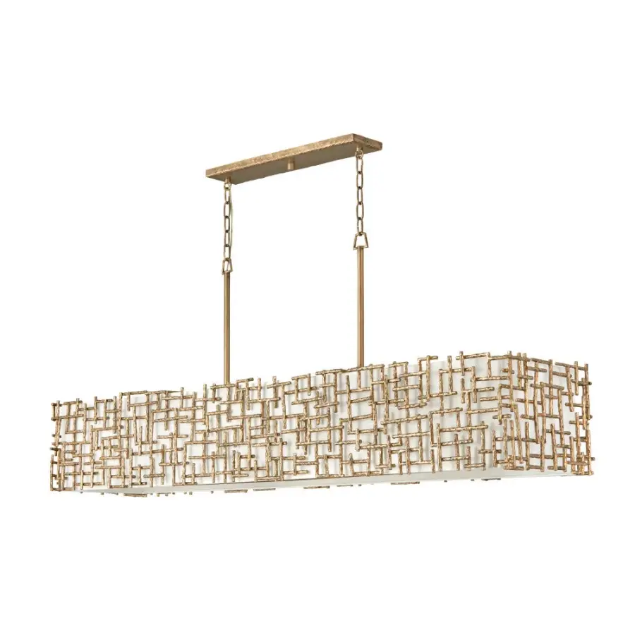 Farrah Large Ten Light Linear Chandelier - Image 1