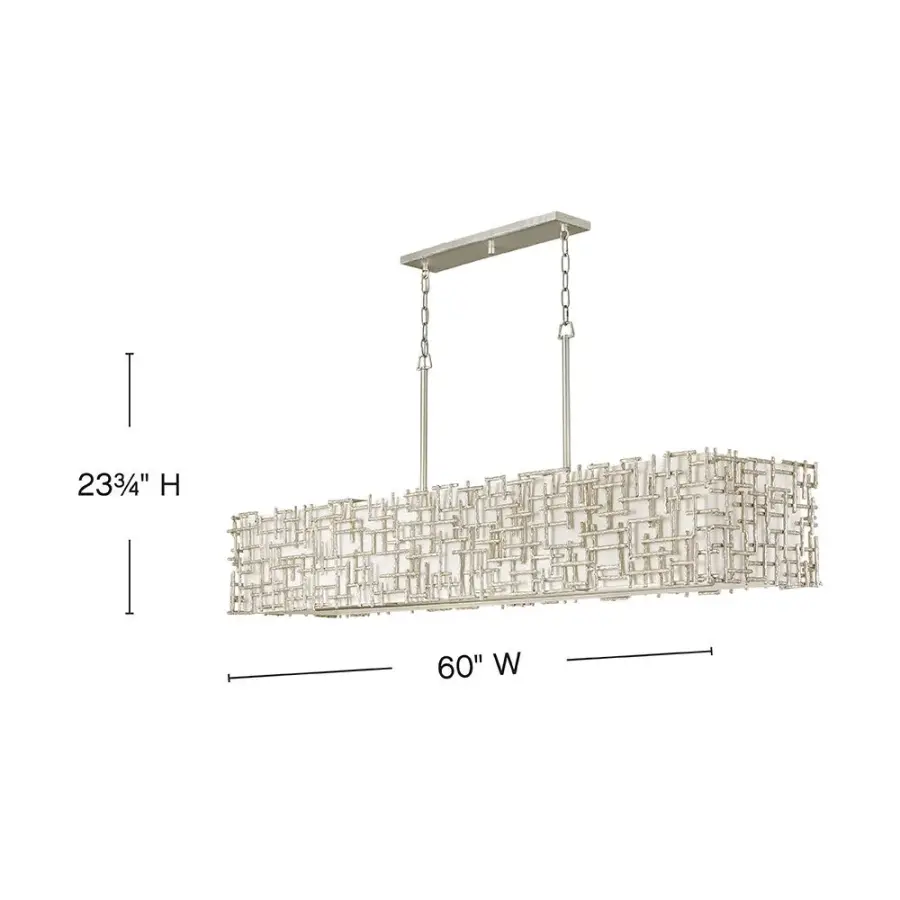 Farrah Large Ten Light Linear Chandelier - Image 2