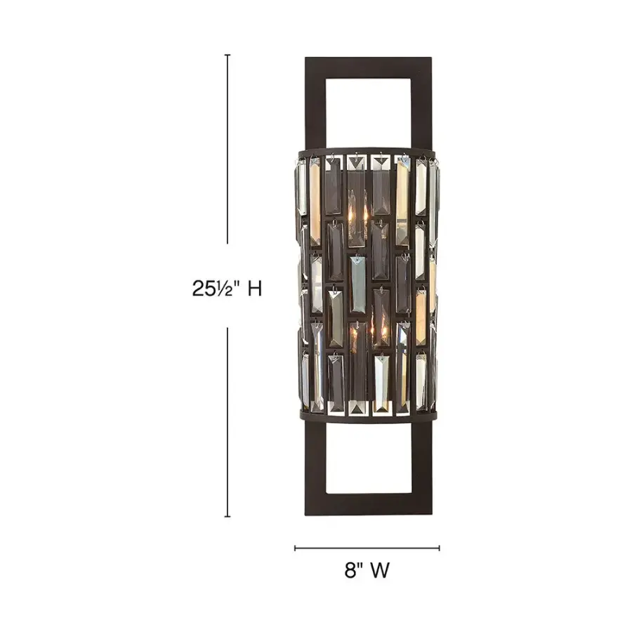 Gemma Large Two Light Wall Sconce in Vintage Bronze - Image 2