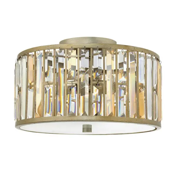 Gemma Medium Flush Mount in Silver Leaf - Image 1