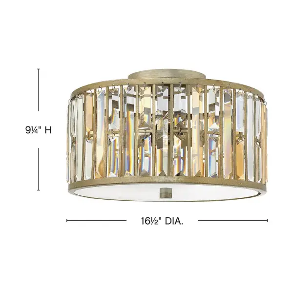 Gemma Medium Flush Mount in Silver Leaf - Image 2