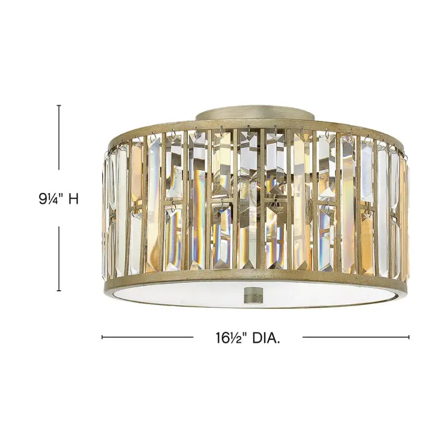 Gemma Medium Flush Mount in Silver Leaf - Image 2