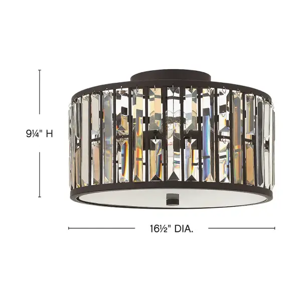 Gemma Medium Flush Mount in Vintage Bronze - Image 2