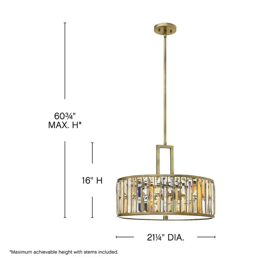 Gemma Small Drum Chandelier in Silver Leaf - Image 2