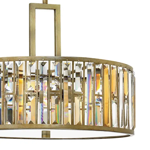 Gemma Small Drum Chandelier in Silver Leaf - Image 5
