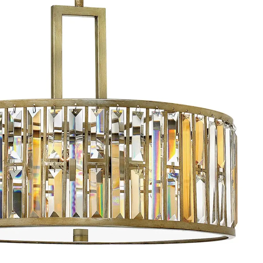 Gemma Small Drum Chandelier in Silver Leaf - Image 5