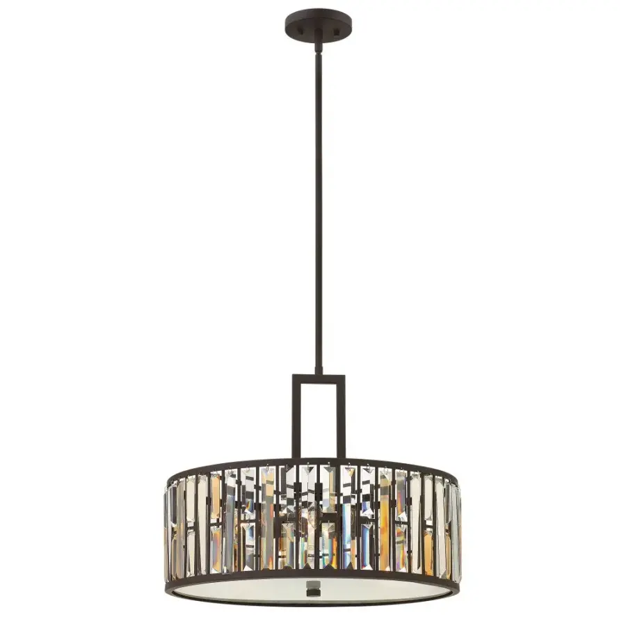 Gemma Small Drum Chandelier in Vintage Bronze - Image 1