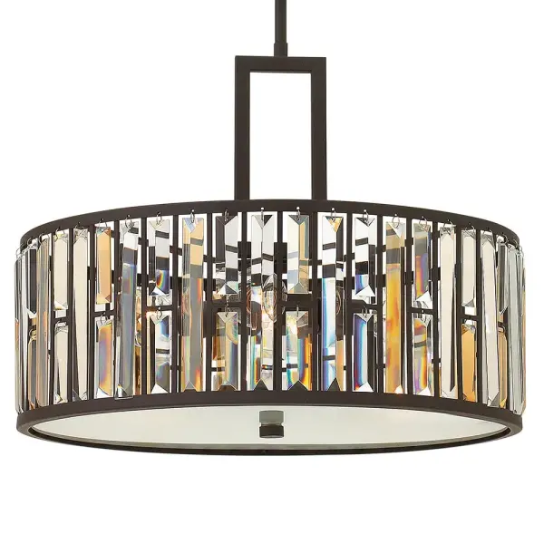 Gemma Small Drum Chandelier in Vintage Bronze - Image 3
