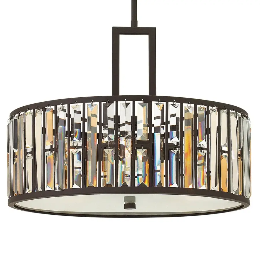 Gemma Small Drum Chandelier in Vintage Bronze - Image 3