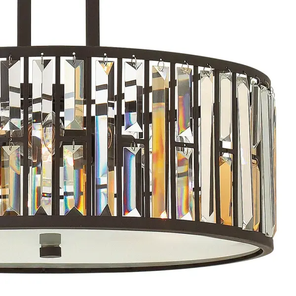 Gemma Small Drum Chandelier in Vintage Bronze - Image 5