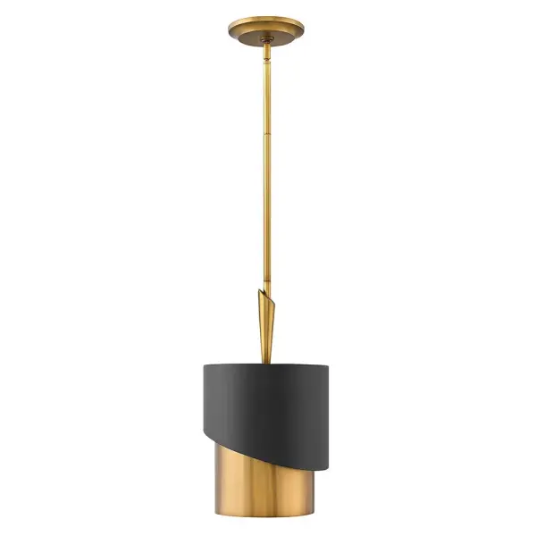 GIGI Small Pendant in Heritage Brass with Black Accents - Image 1