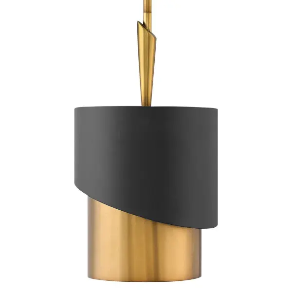 GIGI Small Pendant in Heritage Brass with Black Accents - Image 3