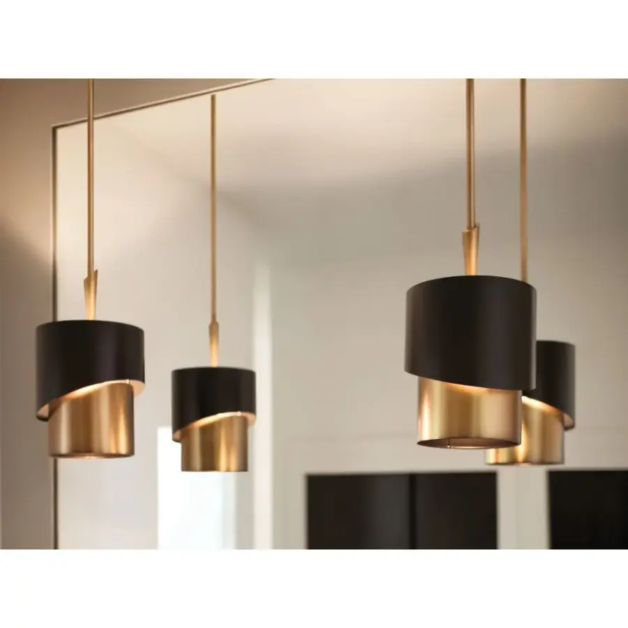 GIGI Small Pendant in Heritage Brass with Black Accents - Image 6
