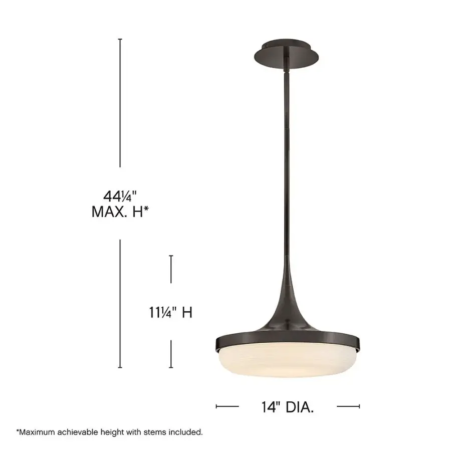 Elsa Medium LED Convertible Pendant in Black Oxide - Image 2