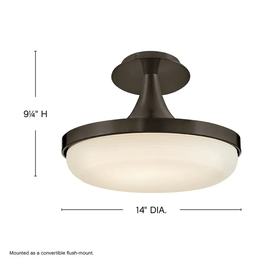 Elsa Medium LED Convertible Pendant in Black Oxide - Image 3