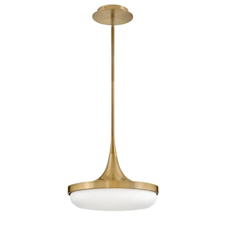 Elsa Medium LED Convertible Pendant in Lacquered Brass - Image 1
