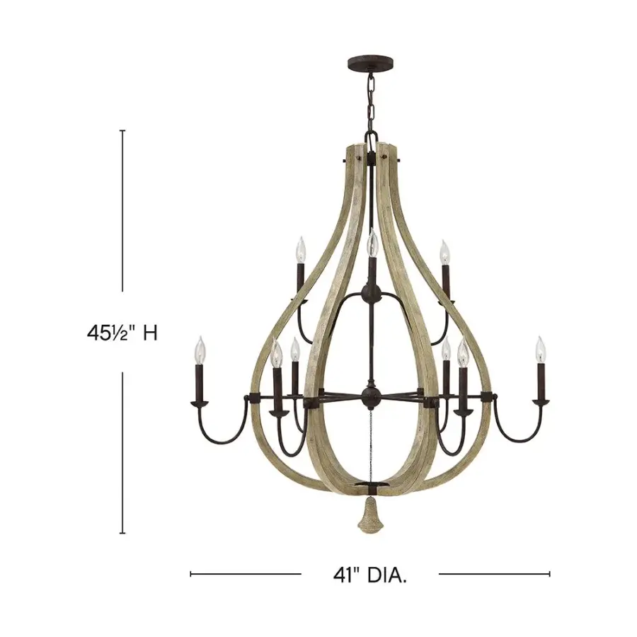 Middlefield Large Open Frame Two Tier Chandelier - Image 2