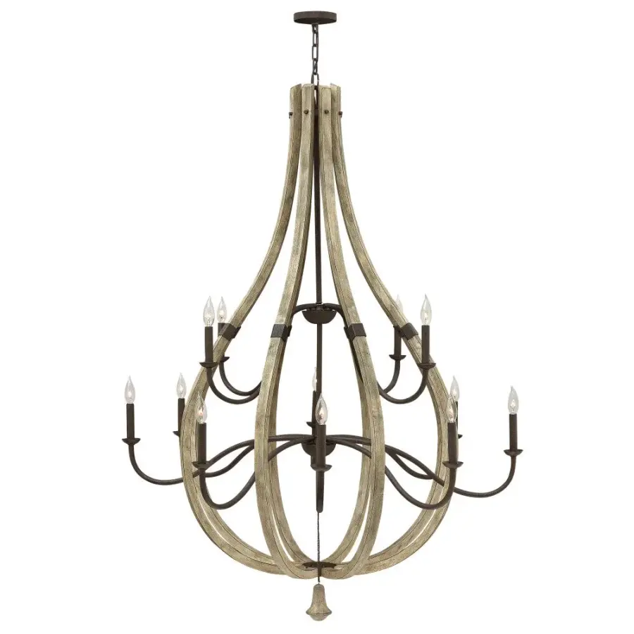 Middlefield Large Open Frame Two Tier Chandelier - Image 1