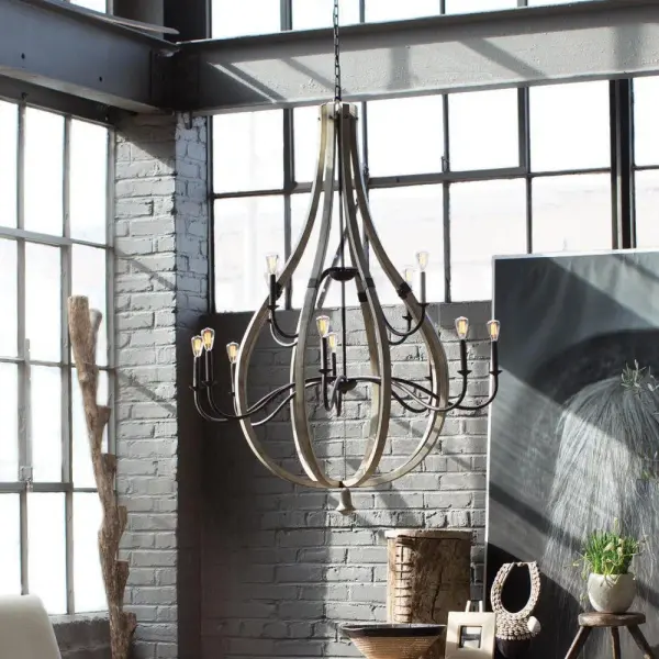 Middlefield Large Open Frame Two Tier Chandelier - Image 4