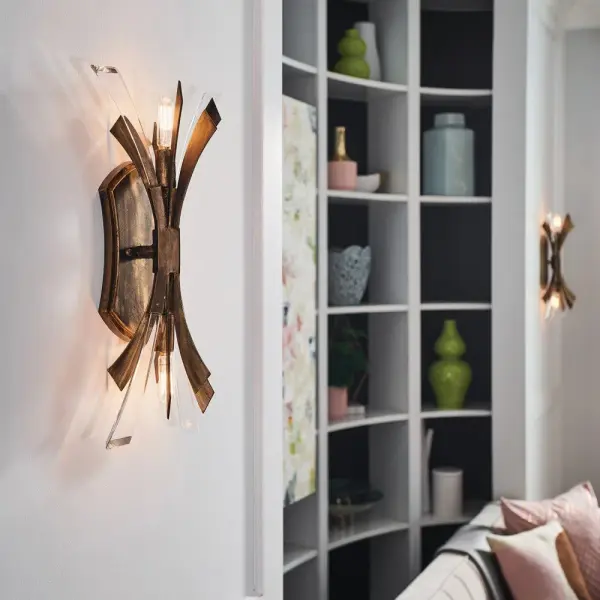 Vida Two Light Wall Sconce in Burnished Gold - Image 5