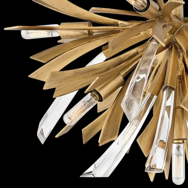 Vida Large Semi-Flush Mount in Burnished Gold - Image 3