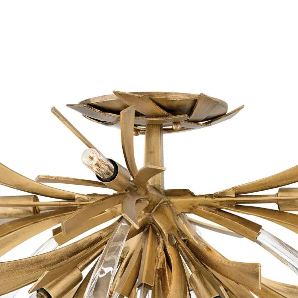 Vida Large Semi-Flush Mount in Burnished Gold - Image 5